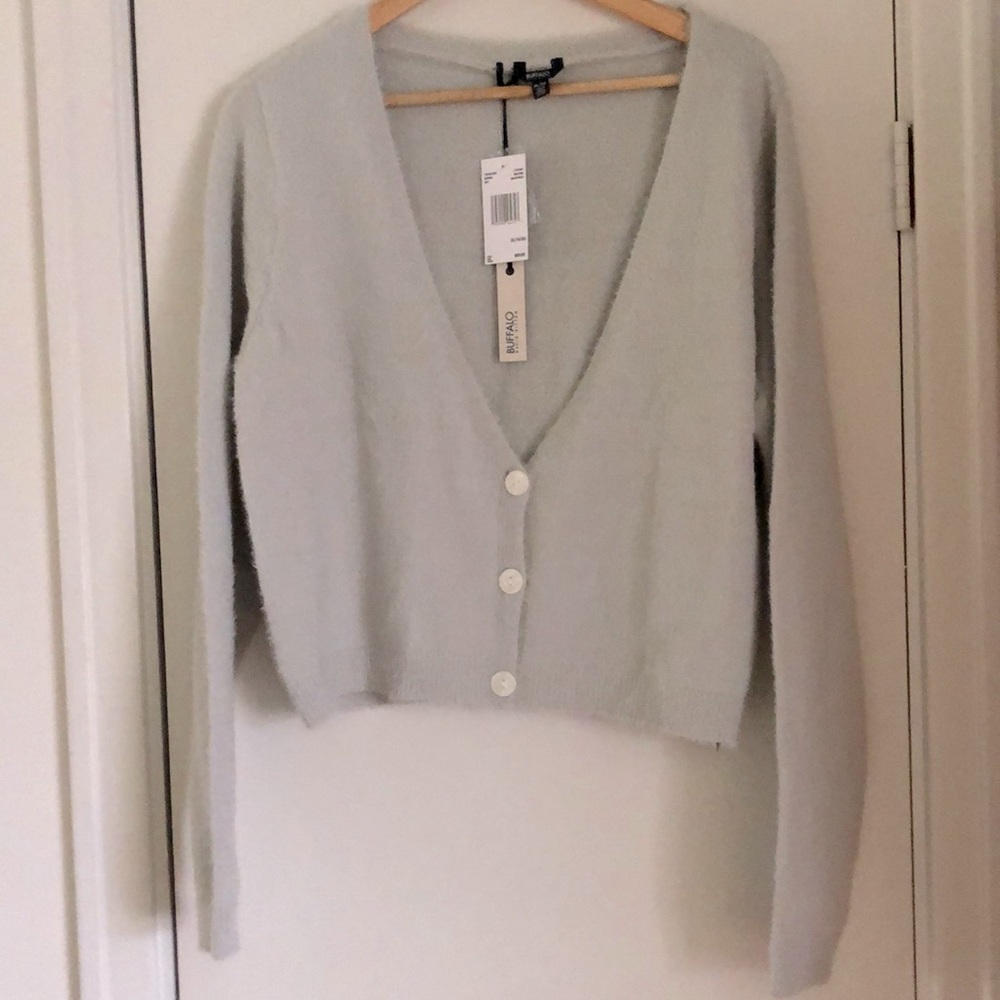 Buffalo Supersoft Grey Cropped Cardigan